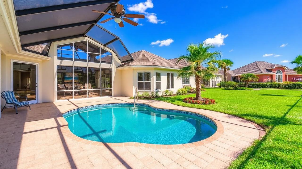 Davenport Florida resort vacation home with private screened pool