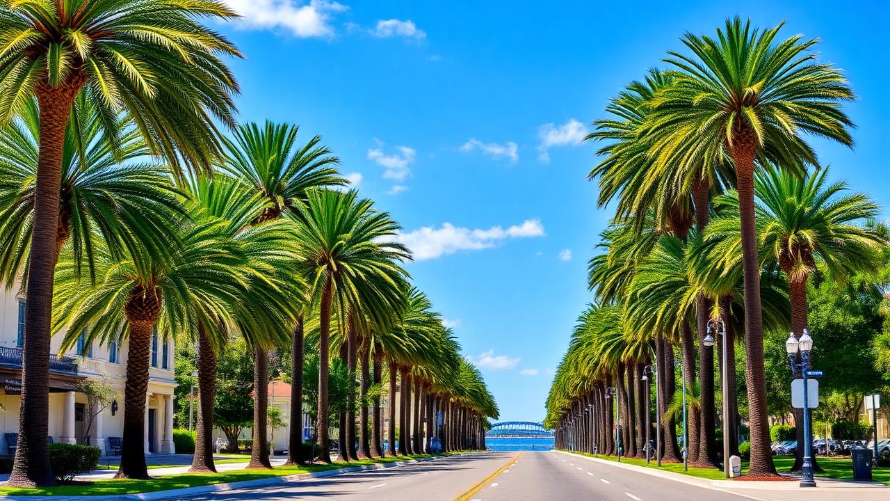 Fort Myers Florida royal palm lined McGregor Boulevard