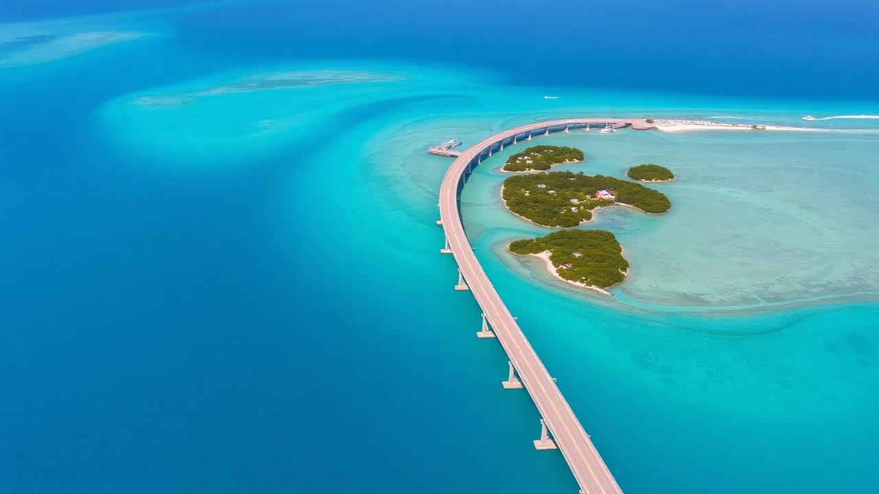Marathon Florida Keys Seven Mile Bridge over turquoise water