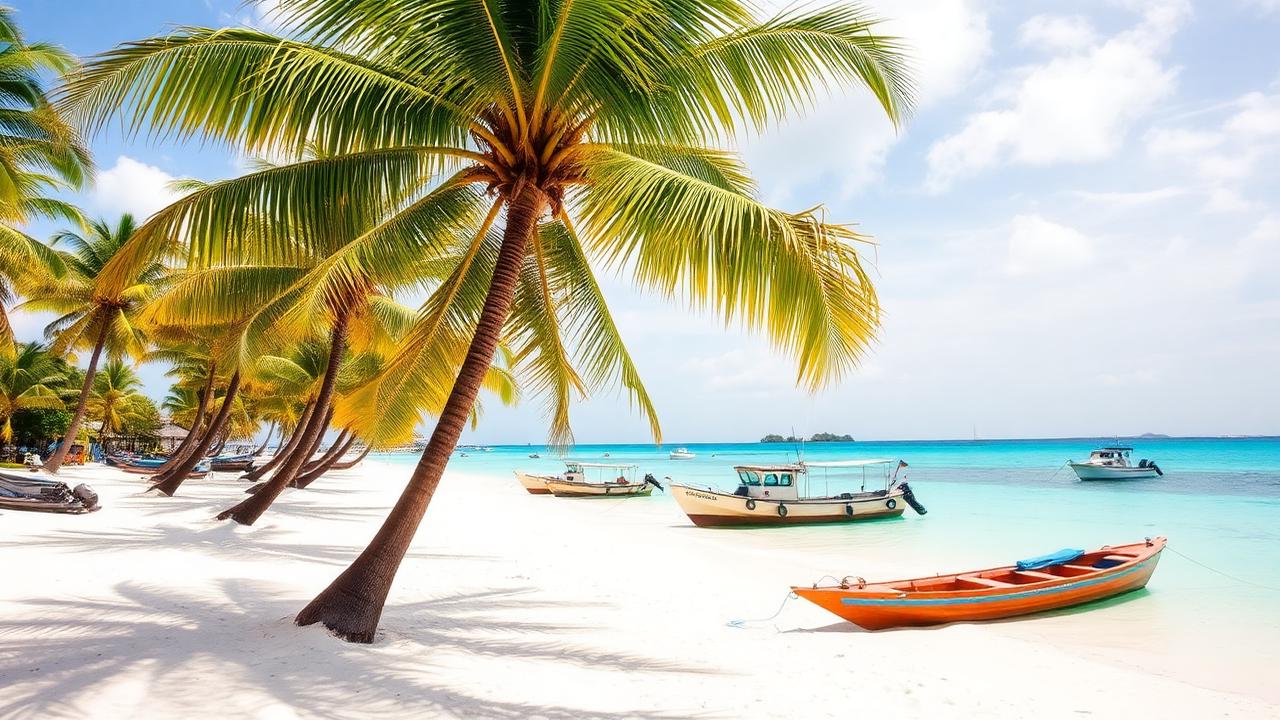 Playa del Carmen Mexico white sand beach and turquoise Caribbean water